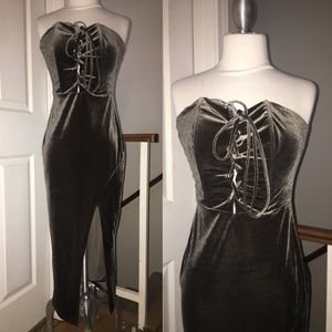 Tube velvet dress
